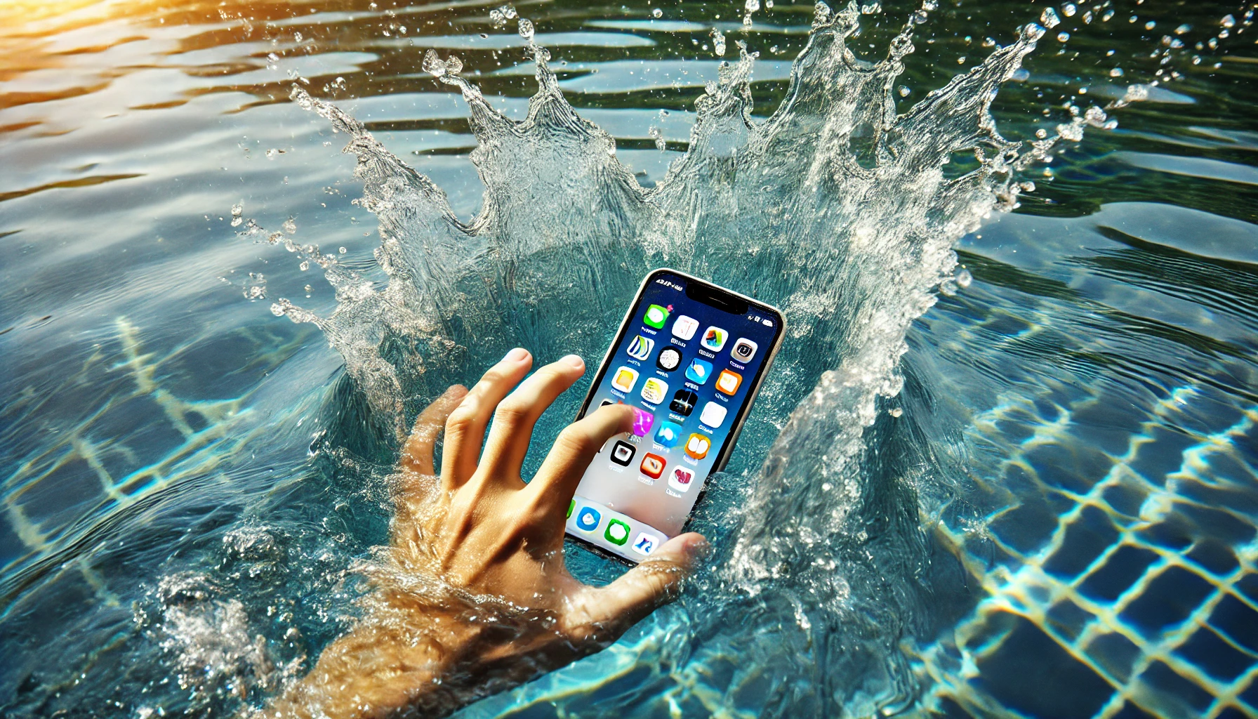 Sauver son smartphone tombé à l'eau - Dall-E