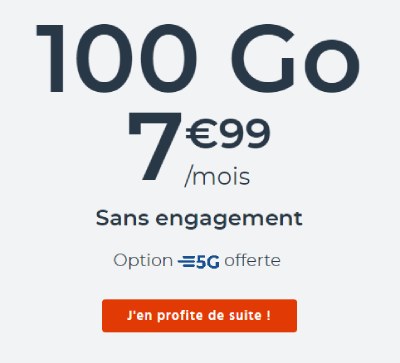 forfait 100Go de 5G Cdiscount Mobile