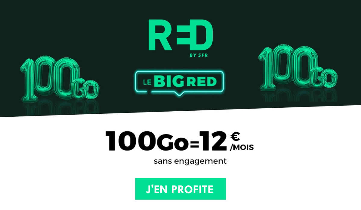 Le retour surprise du forfait BIG RED 100Go à 12€