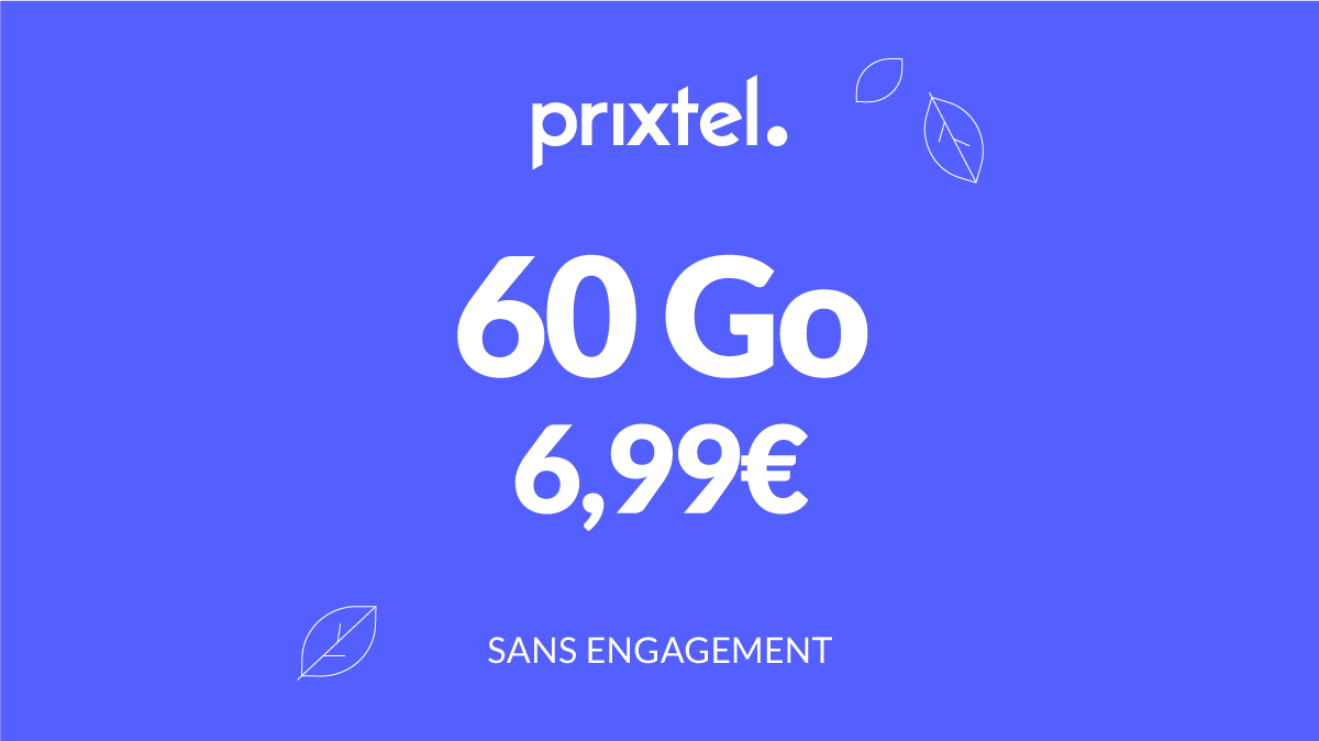 Découvrez le forfait Oxygène de Prixtel : 60 Go, écologique et flexible à Partir de 6,99 €/mois