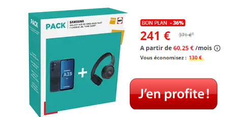 Pack galaxy A25 darty