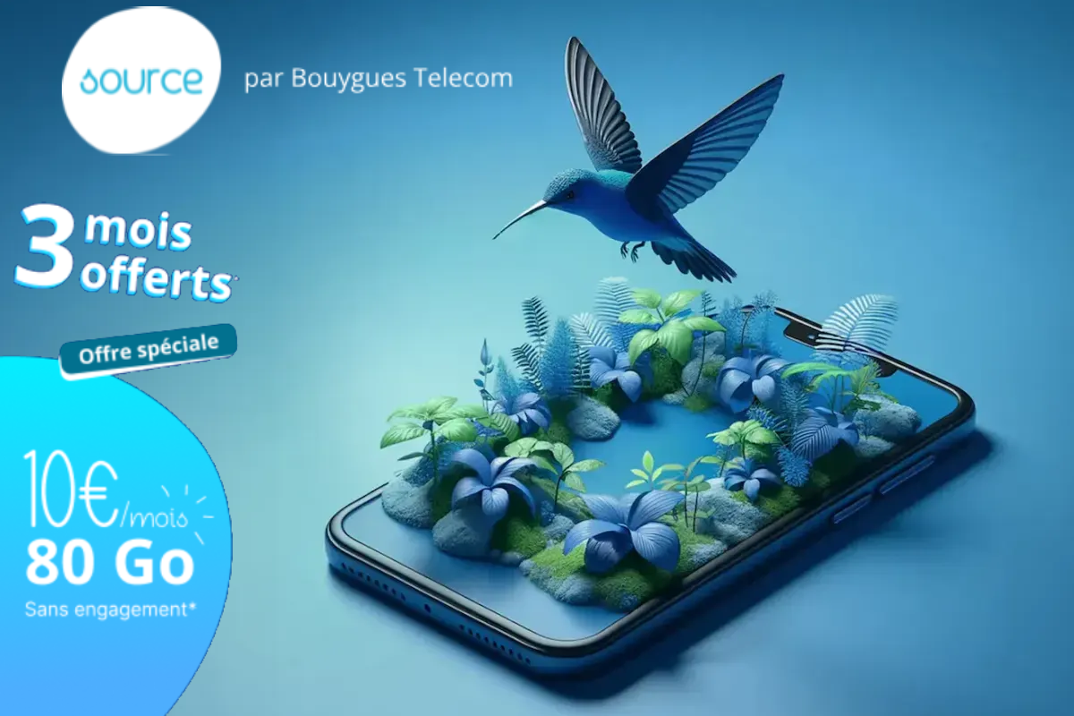 promo Source mobile 3 mois offerts